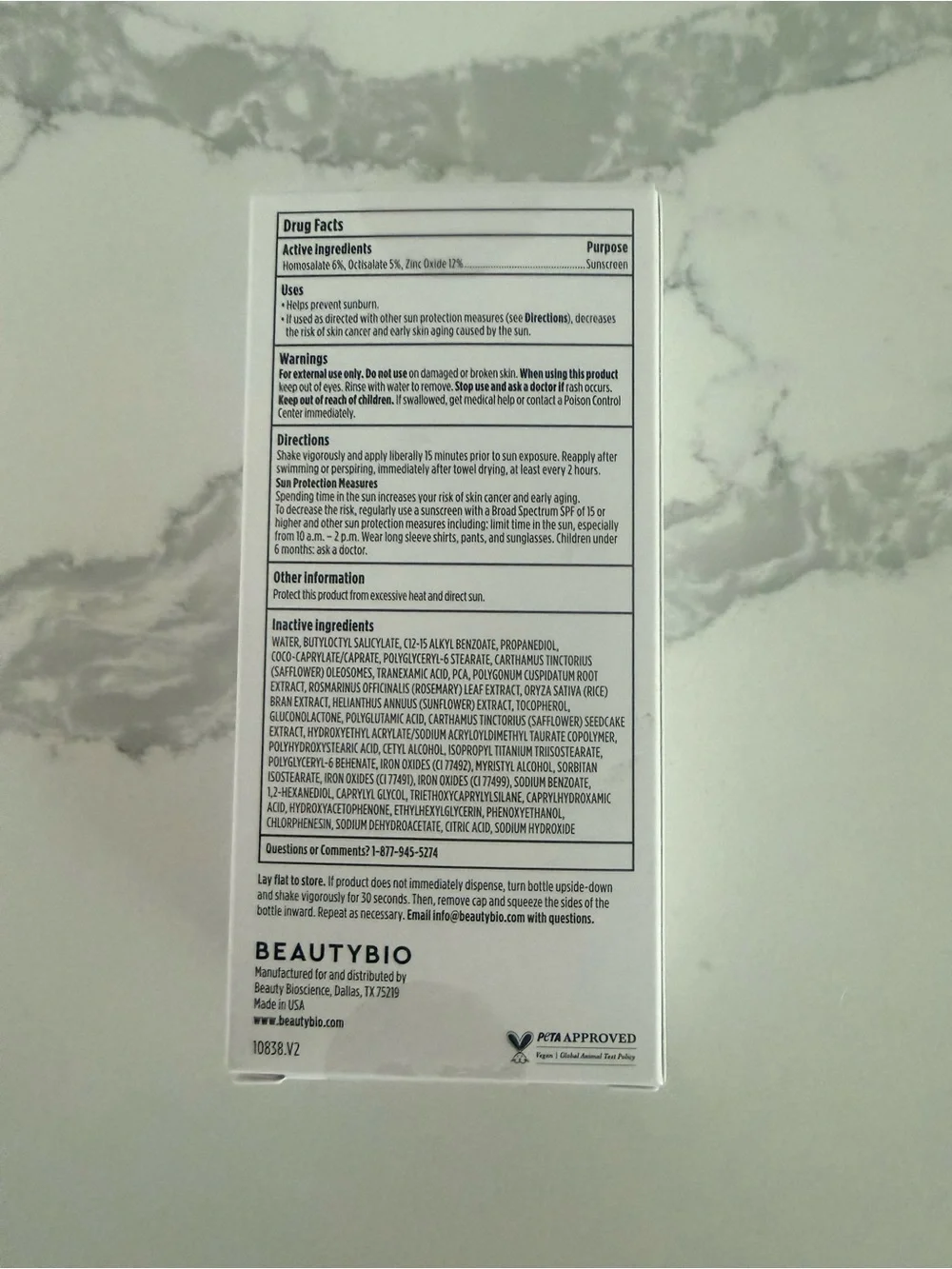 BeautyBio Perfecting Blendrops Priming Drops SPF 46 – White & Peach
